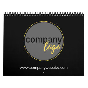 PROFESSIONAL MODERN OWN LOGO PROMOTIONAL BLACK CALENDAR