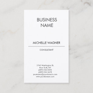 Professional Modern Plain Elegant Minimalist Business Card