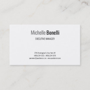 Professional Modern Plain Minimalist Creative Business Card