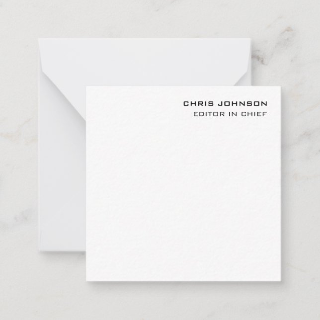 Professional Modern Plain Simple Card (Front)