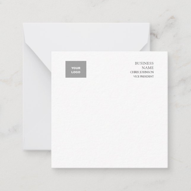 Professional Modern Plain Simple Card (Front)