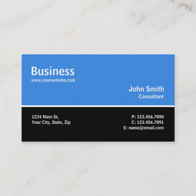 Professional Modern Plain Simple Computer Repair Business Card (Front)