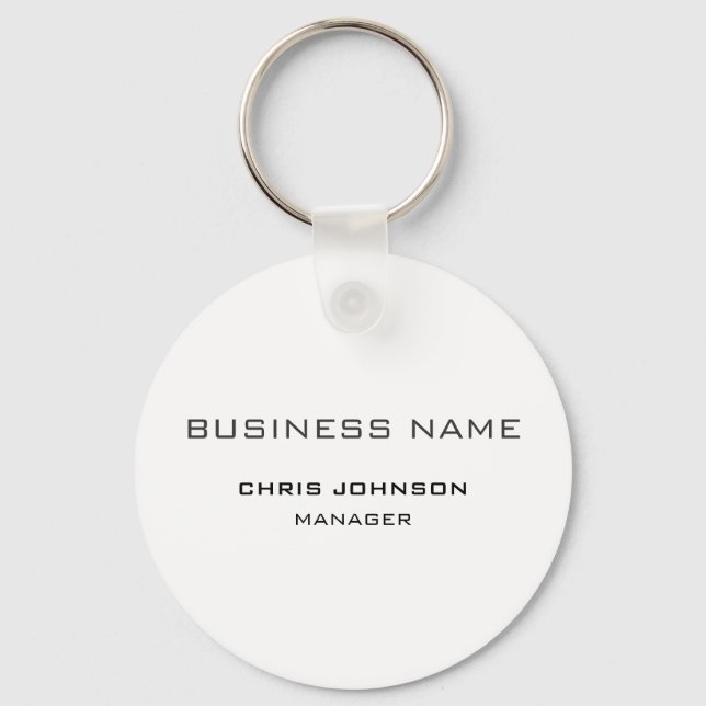 Professional Modern Plain Simple  Key Ring (Front)
