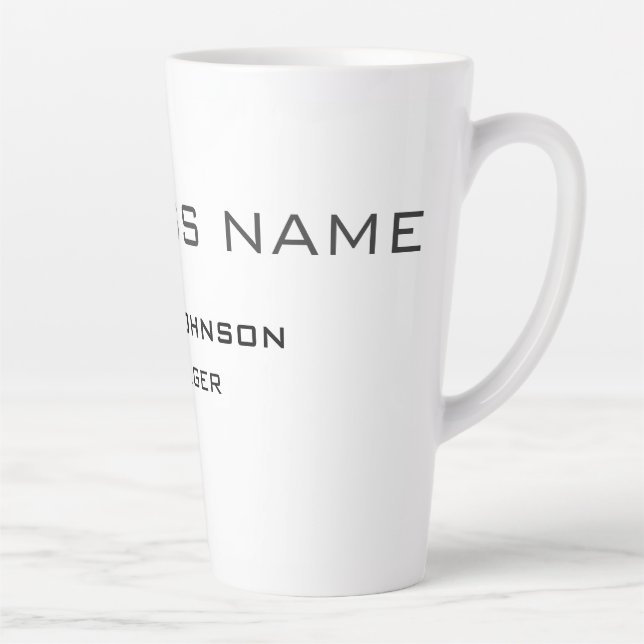 Professional Modern Plain Simple Latte Mug (Right)