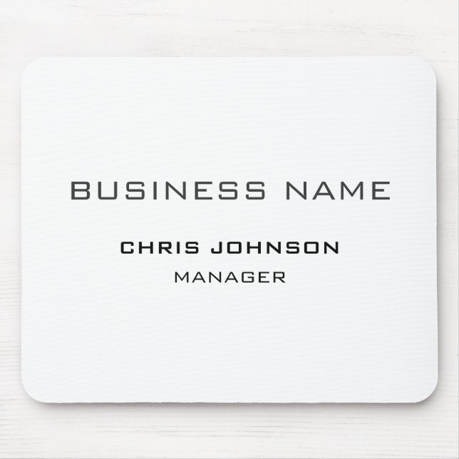 Professional Modern Plain Simple Mouse Mat (Front)