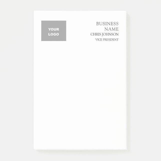 Professional Modern Plain Simple Post-it Notes (Front)
