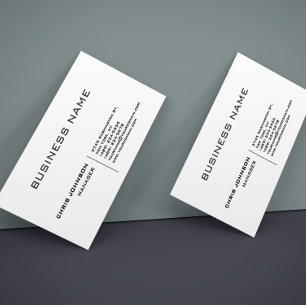 Professional Modern Plain Simple Premium Silk Business Card