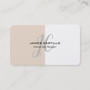 Professional Modern Premium Pearl Monogrammed  Business Card