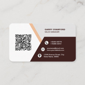 Professional Modern QR Code Custom Personalised  B Business Card