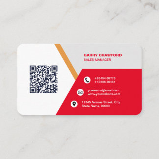 Professional Modern QR Code Custom Personalised Bu Business Card