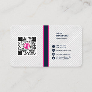 Professional Modern QR Code Custom Personalised Bu Business Card
