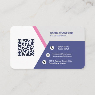 Professional Modern QR Code Custom Personalised Bu Business Card