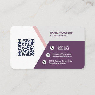 Professional Modern QR Code Custom Personalised Bu Business Card