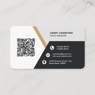 Professional Modern QR Code Custom Personalised Bu Business Card