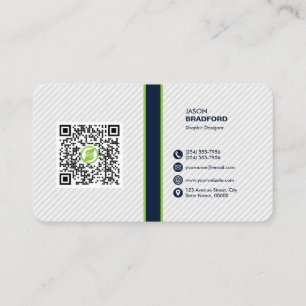 Professional Modern QR Code Custom Personalised Bu Business Card