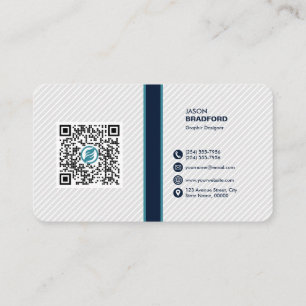Professional Modern QR Code Custom Personalised Bu Business Card