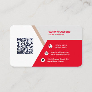 Professional Modern QR Code Custom Personalised Bu Business Card