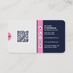 Professional Modern QR Code Custom Personalised Business Card