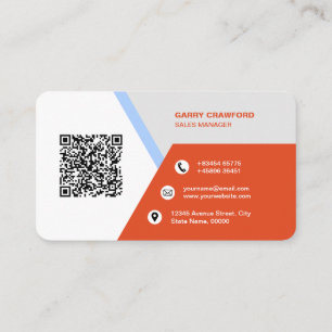Professional Modern QR Code Custom Personalized  B Business Card