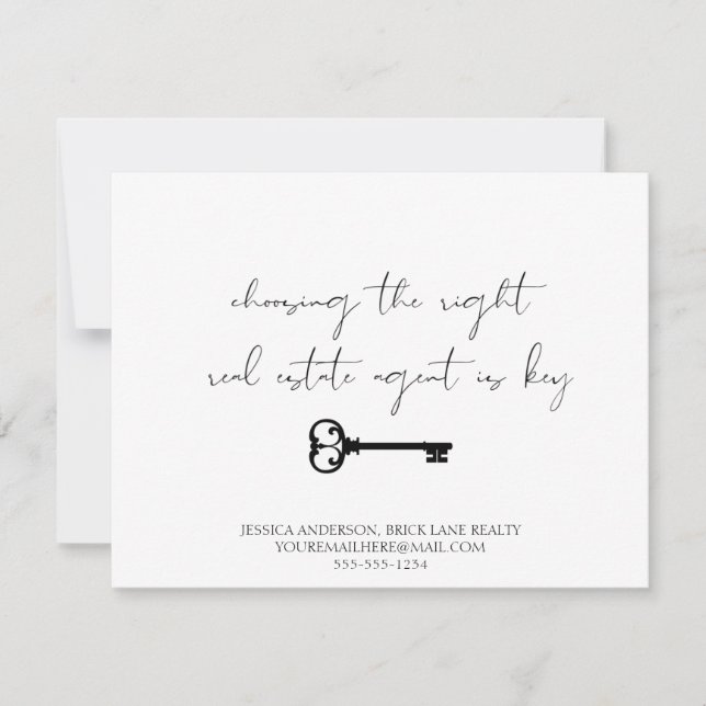 Professional Modern Real Estate Agent Marketing Card (Front)