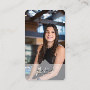 Professional Modern Real Estate Monogram Photo Business Card