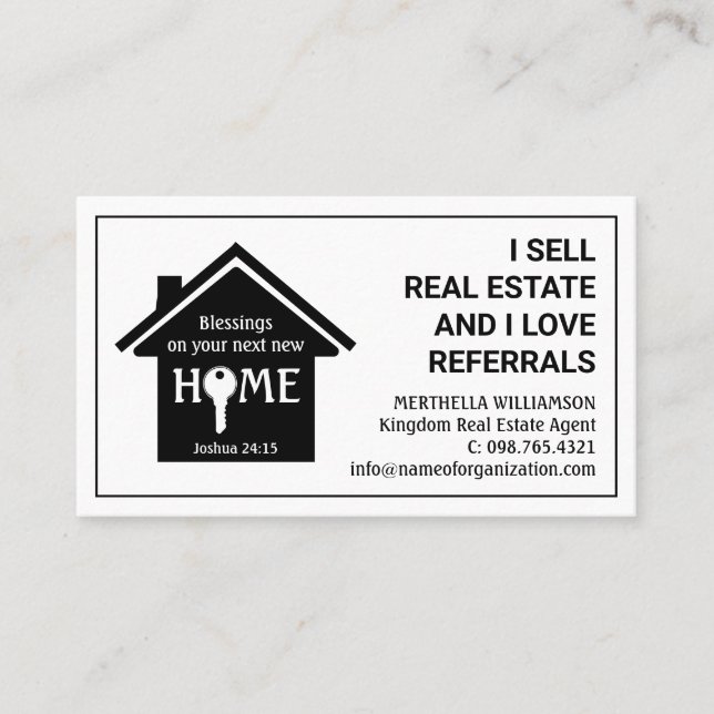 Professional Modern Realtor Real Estate Agent Business Card (Front)