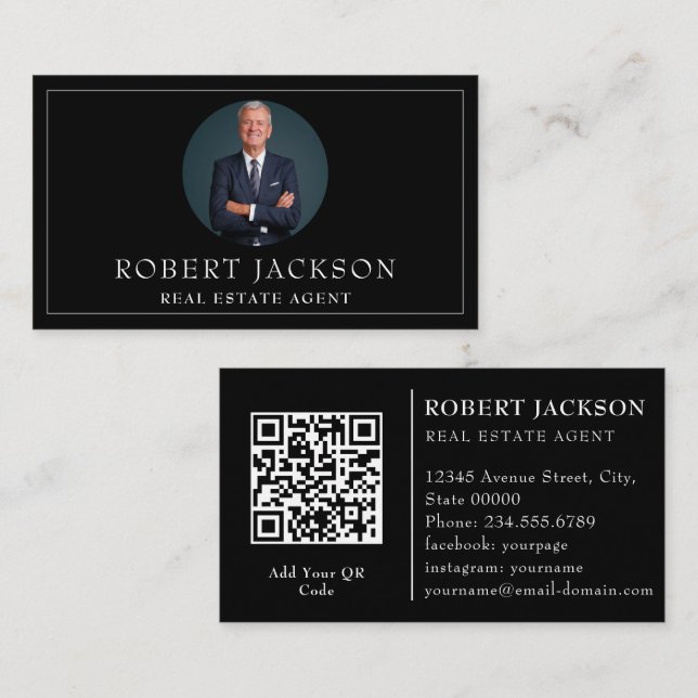 Professional  Modern Realtor Real Estate Luxury Business Card (Front/Back)
