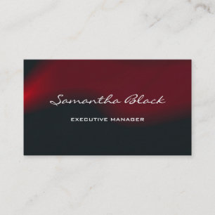 Professional Modern Red Black Waves Business Card