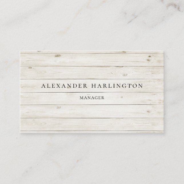 Professional modern rustic card. Wooden boards Business Card (Front)