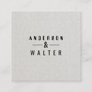 Professional Modern Sand Minimalist Simple Bold Square Business Card