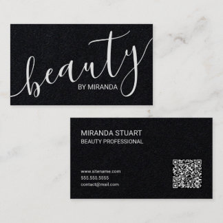 Professional Modern Script Beauty Specialist Business Card