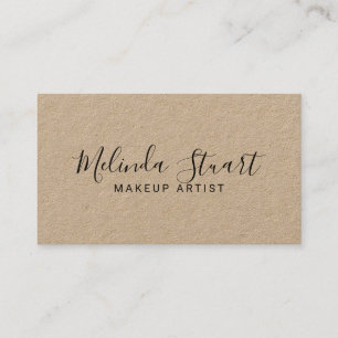 Professional Modern Script Kraft Paper Business Card
