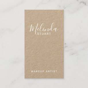 Professional Modern Script Kraft Paper Business Card