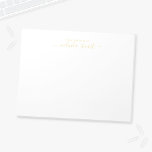 Professional Modern Script Notepad<br><div class="desc">Professional Modern notepad featuring name in gold modern script font style with custom text in gold modern sans serif font style on white background.

Please note: The foil details are simulated in the artwork. No actual foil will be used in the making of this product.</div>