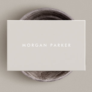 Professional Modern Simple Beige Business Card