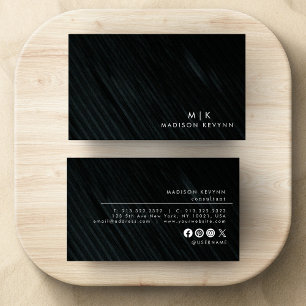 Professional Modern Simple Black Minimalist Business Card