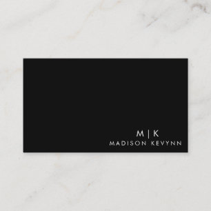 Professional Modern Simple Black Minimalist Business Card