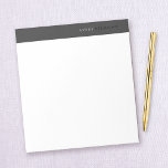 Professional Modern Simple Black Minimalist Notepad<br><div class="desc">Clean minimal design with solid black background.</div>