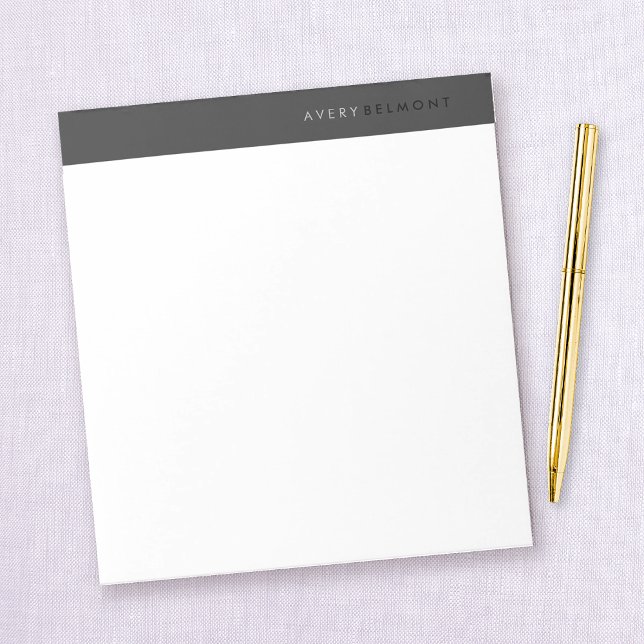 Professional Modern Simple Black Minimalist Notepad (Creator Uploaded)
