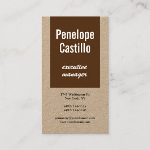 Professional Modern Simple Brown Premium Kraft Business Card