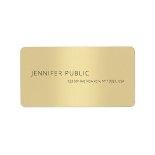 Professional Modern Simple Chic Gold Template Label