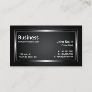Professional Modern Simple Computer Repair Black Business Card
