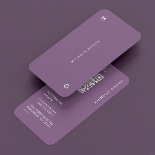 Professional Modern Simple Dusty Purple Business Card