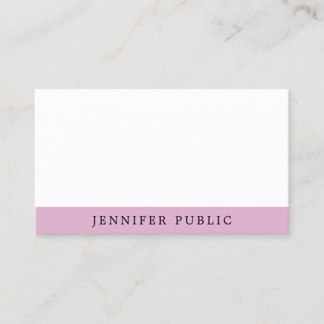 Professional Modern Simple Elegant Template Purple Business Card (Front)