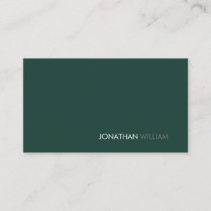 Professional Modern Simple Emerald Minimalist Business Card