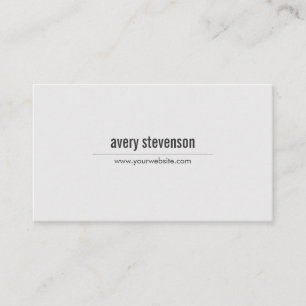 Professional Modern Simple Light Grey Minimalist Business Card