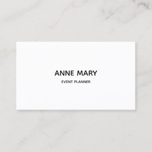 Professional Modern Simple Minimal Black White  Business Card