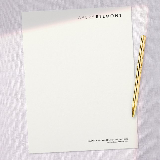 Professional Modern Simple Minimalist Custom Letterhead (Creator Uploaded)