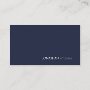 Professional Modern Simple Navy Blue Minimalist Business Card