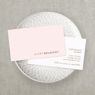 Professional Modern Simple Pink Minimalist Business Card
